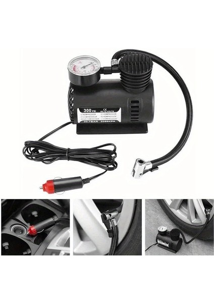 Buğz Plastik Gövdeli Siyah Mini Hava Kompresörü indirimleri
