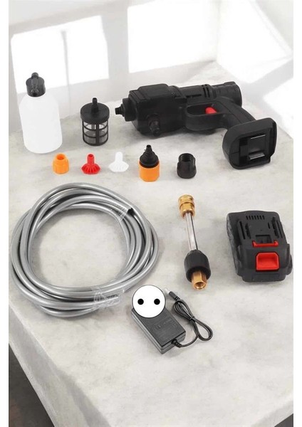 Buğz Yeni Nesil Araç Yıkama Şarjlı Tabancası Basınçlı Su Hazneli fırsatları