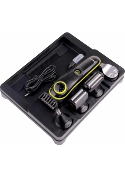 Buğz 5 Başlıklı Şarjlı Tıraş Makinesi Kablosuz Saç Sakal Burun Tıraşına Uygun fırsatları