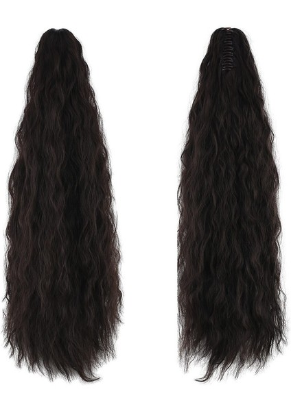 Tokalı Kabarık Dalgalı At Kuyruğu / Kahverengi modelleri