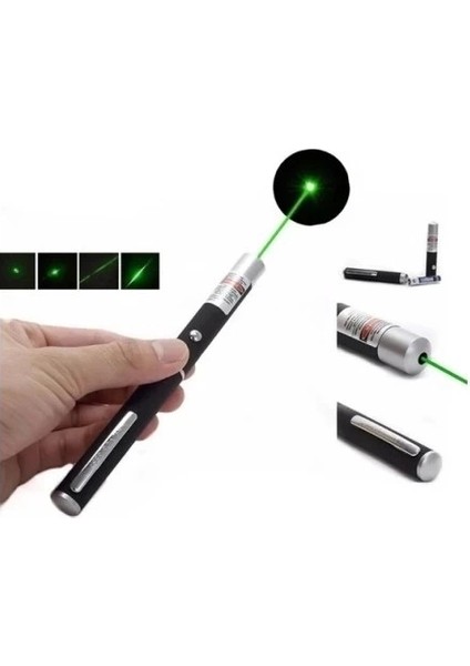Buğz 10 Km Menzilli Tek Başlıklı Pilli Yeşil Lazer Uzun Menzil Kutulu Siyah