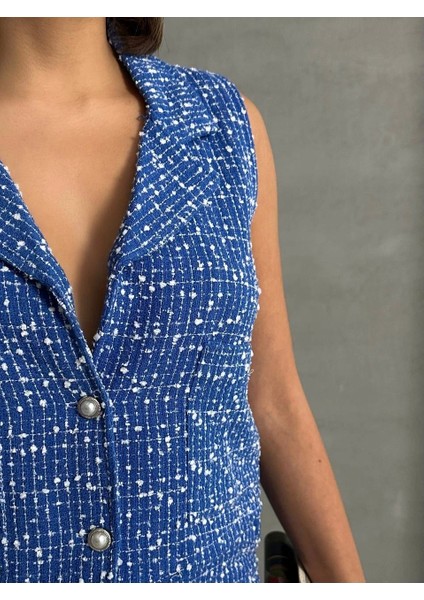 Yelekli Şort Takım Saks fiyatları