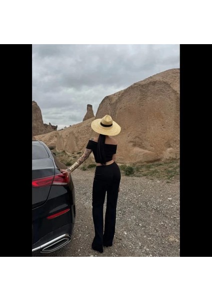 Madonna Yaka Bol Paça Pantolonlu Takım fırsatları