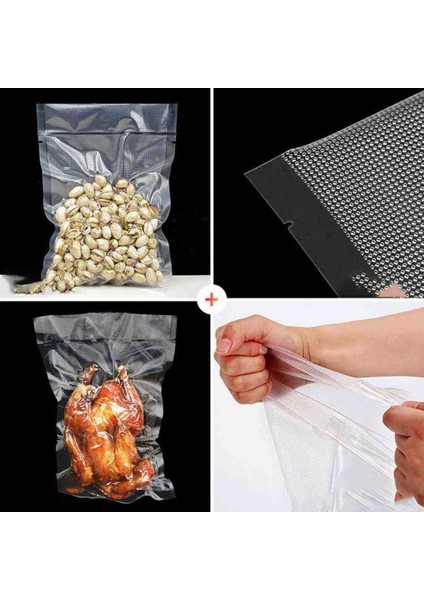 Vakum Torbası Poşeti Tırtıklı 20x25 cm 100 lü paket