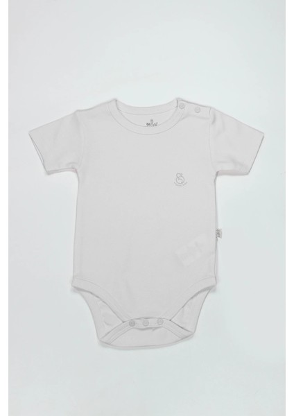 Organik Natural Basic Style Yarım Kol Body BS17103 Beyaz