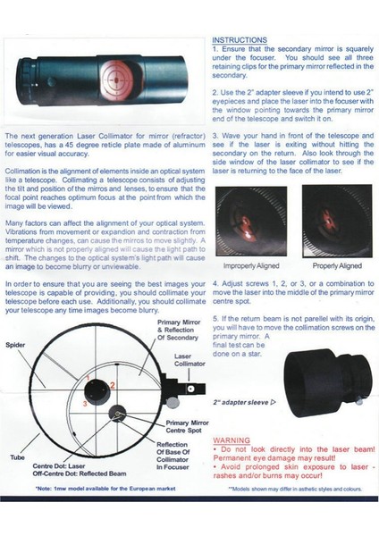 1,25 Inç Teleskop Kolimatörü 2 Inç Kalibratör Sayacı Adaptörü (Yurt Dışından) fırsatları