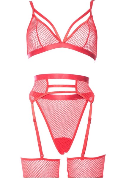 Kırmızı Fantezi File Jartiyer Takım modelleri