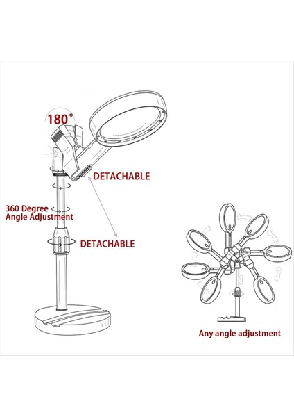 12 LED Işık ve Standlı 30X 60X Büyüteç (Yurt Dışından) modelleri
