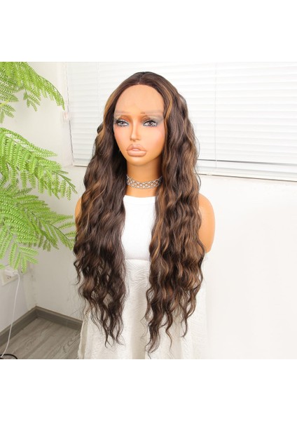 Kahverengi Balköpüğü Işıltılı Su Dalgalı Tül Peruk fırsatları