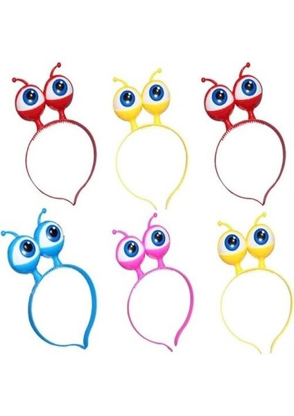 Rengarenk 3 Farklı Fonksiyonda Yanan LED Işıklı Uzaylı Göz Taç 1 Adet 18X12 cm fırsatları