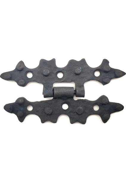 Buğz Antika Tarz Dekoratif Pirinç Yıldız Menteşe - 84X44 Mm, Oksit