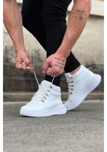 Beyaz Yüksek Taban Yarım Bilek Bot fiyatları