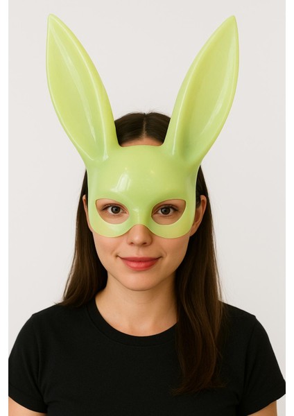 Karanlıkta Parlayan Fosforlu Tavşan Maskesi – Glow Bunny Masquerade Maske (32X22 Cm) fiyatları