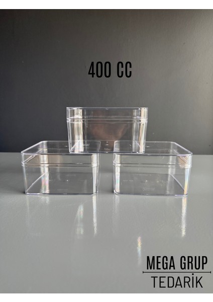 Mika Alura Kapaklı Çok Amaçlı Kutu Kare 400CC 12 Li