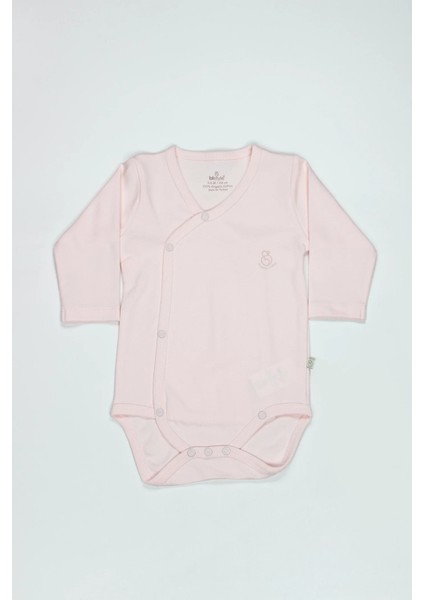 Organik Natural Basic Style Kruvaze Uzun Kol Body BS17102 Pembe