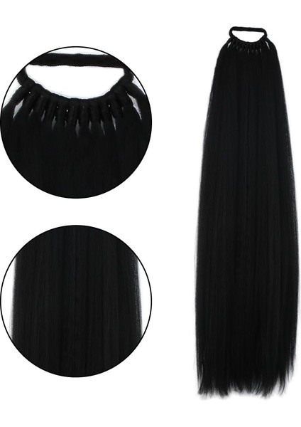 Lastik Tokalı At Kuyruğu Düz / Siyah fiyatları