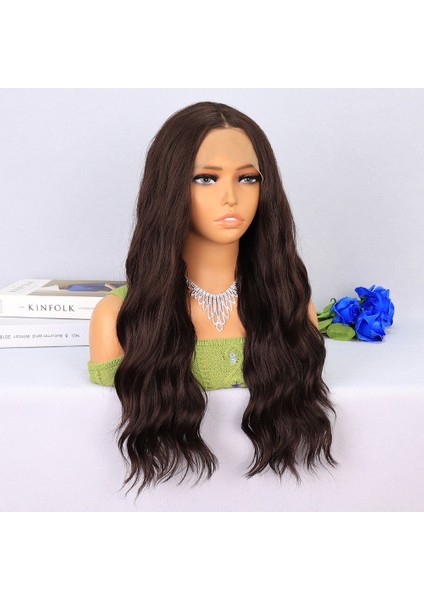 Koyu Kahverengi Dalgalı Tül Peruk fiyatları