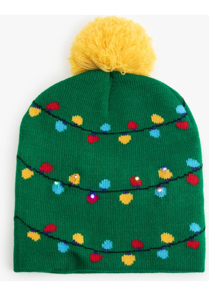 Yılbaşı Temalı Ponponlu Bere