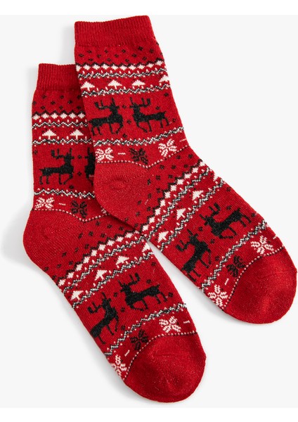 Desenli Yılbaşı Çorabı