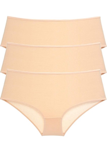 3 Adet Kadın Yüksek Bel Bato Külot Ten modelleri