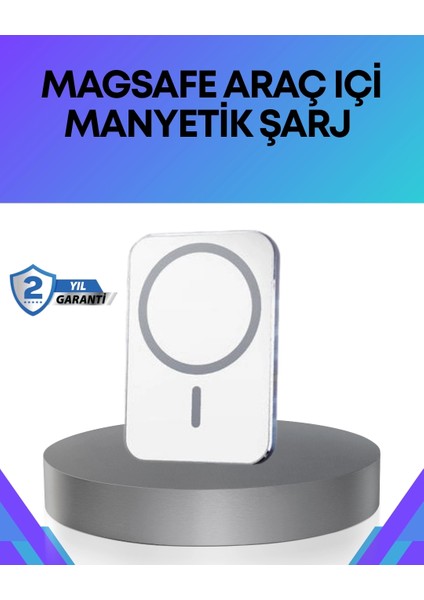 Buğz 360° Döner Başlıklı Magsafe Araç Telefon Tutucu Hızlı Şarjlı