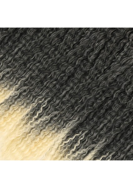 Brazilian Afro Dalgası Saç / Siyah / Platin Ombreli modelleri