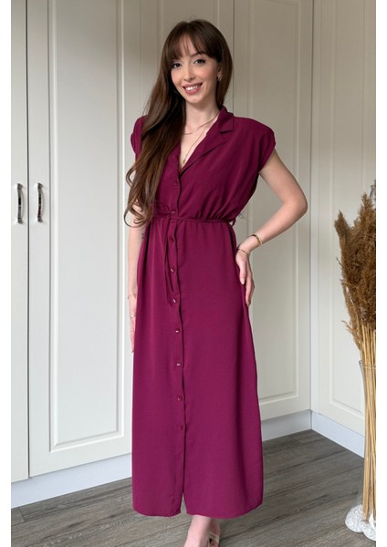 Bağlamalı Bordo Gömlek Elbise fiyatları