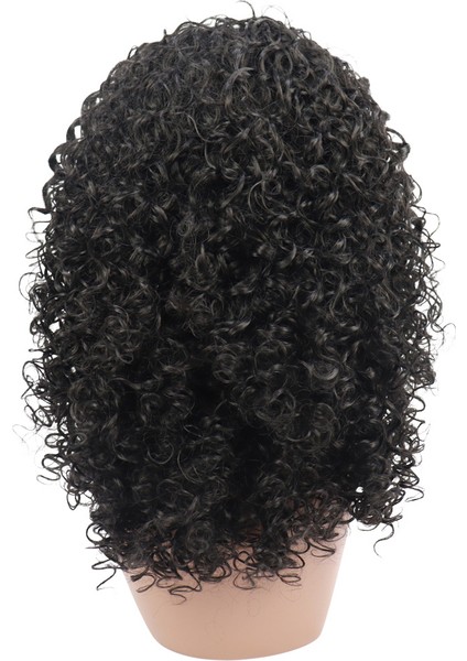 Siyah Yoğun Dalga Afro Dalga Tül Peruk fırsatları