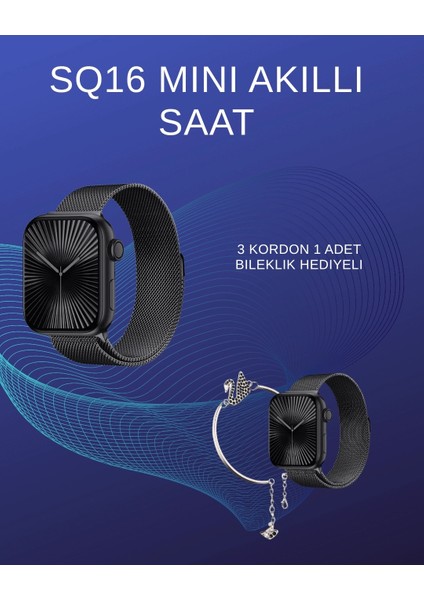 Buğz Sq-16 Mini Series 10 Akıllı Saat | Spor Modları, Bildirim ve Müzik Kontrolü