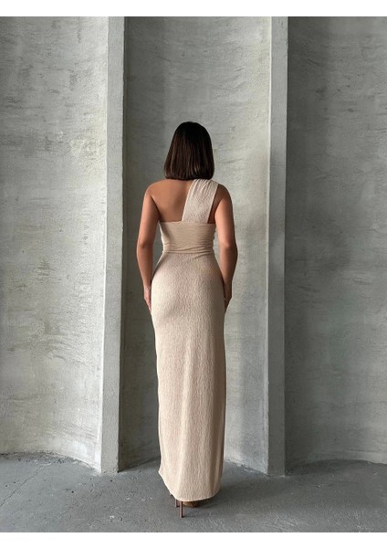 Tek Omuz Pliseli Elbise modelleri