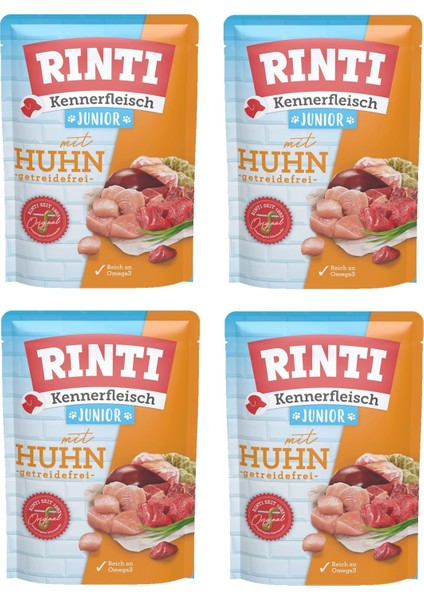 Pouch Tavuklu Yavru Köpek Yaş Mama 400 Gr. x 4 Adet