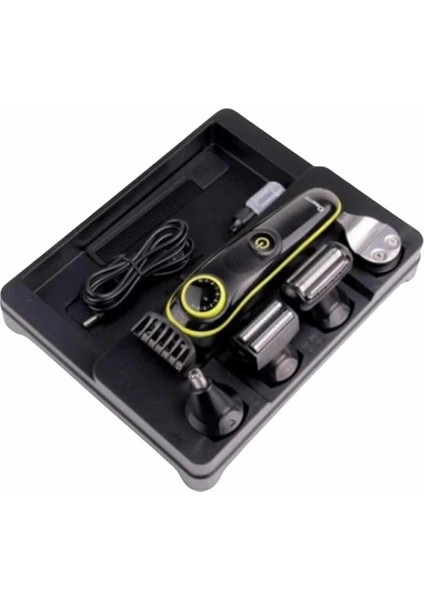 Buğz 5 Başlıklı Şarjlı Tıraş Makinesi Kablosuz Saç Sakal Burun Tıraşına Uygun fırsatları