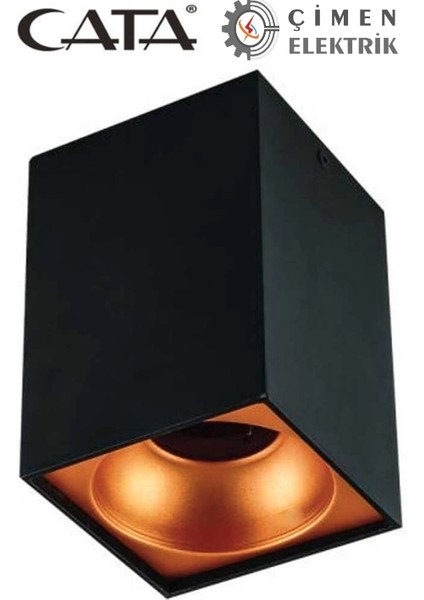Buğz Cata Ct 5420 Siyah Bakır Dekoratif Spot Kasa G-10 Duy
