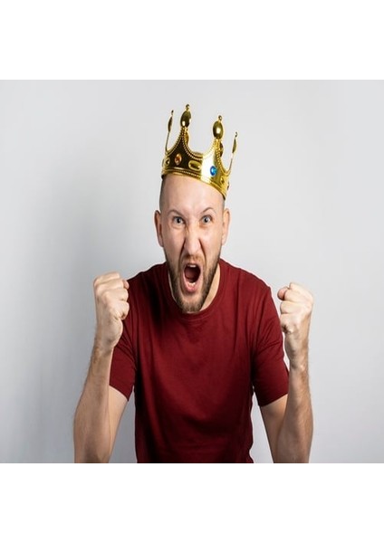 Plastik Kral Tacı Altın Renk Yetişkin Boy 55 cm modelleri