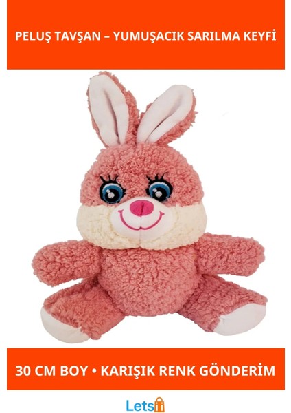 Yumuşak Peluş Tavşan 30 cm Çocuklar Için Sevimli Oyuncak