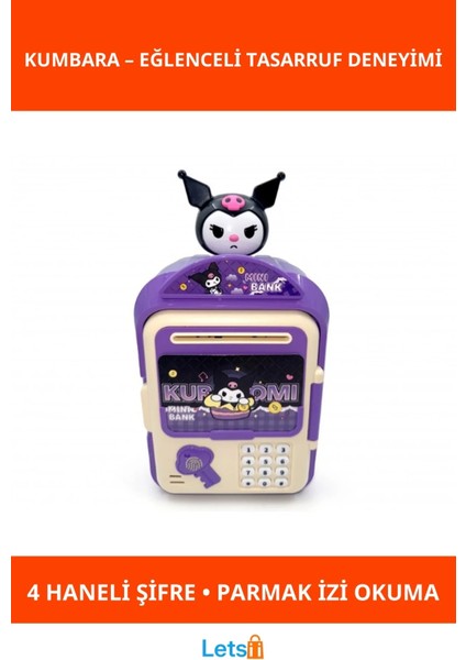 Kuromi Tasarımlı Akıllı Atm Kumbara