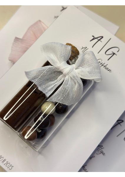 Düğün,söz,nişan,nikah,özel Gün, Hediyelik Kahve ve Çikolata-Kişiye Özel Kart Süslemeli-10 Adet