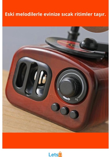 Ahşap Retro Görünümlü Gramofon Müzik Kutusu fiyatları