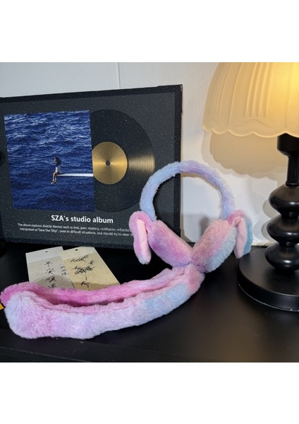 Kış Göz Kamaştırıcı Renkli Eğlenceli Soğuk Geçirmez Sıcak Tavşan Kulak Muffs Kulaklıklar (Yurt Dışından)