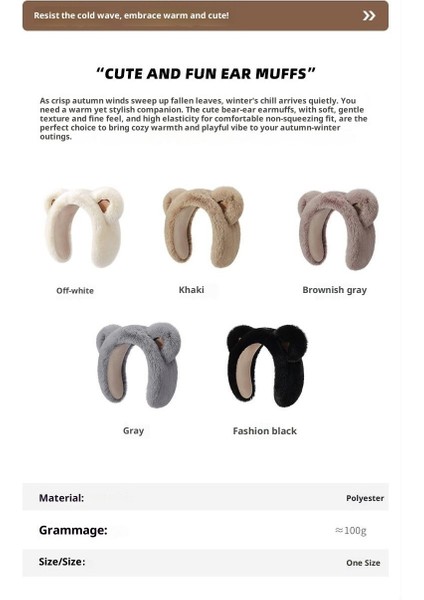 Sonbahar ve Kış Sıcak Sevimli Net Kırmızı Karikatür Ayı Kulak Isıtıcı Kulak Koruma Soğuk Peluş Kalınlaşmış Kulak Setleri (Yurt Dışından) fiyatları