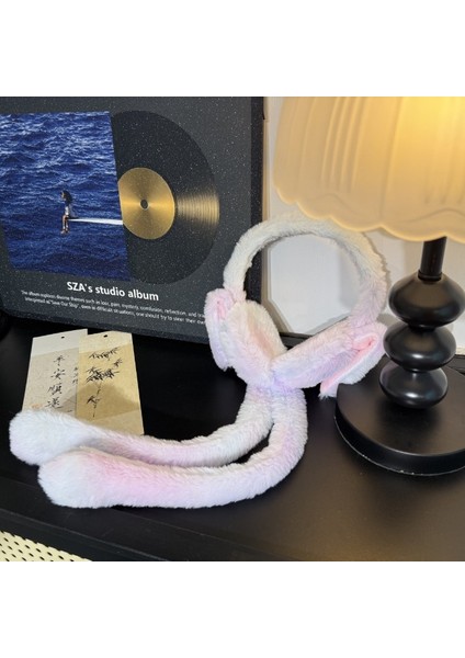 Kış Göz Kamaştırıcı Renkli Eğlenceli Soğuk Geçirmez Sıcak Tavşan Kulak Muffs Kulaklıklar (Yurt Dışından)