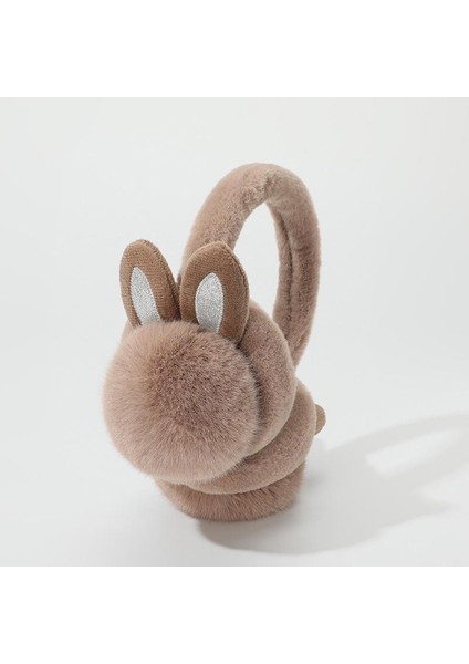 Kürk Top Sıcak Kulak Manşonları Bayanlar Kış Bisiklet Sıcak Kulak Manşonları Sevimli Moda Tavşan Kulakları Kulak Koruma Peluş Kulak Manşonları (Yurt Dışından)