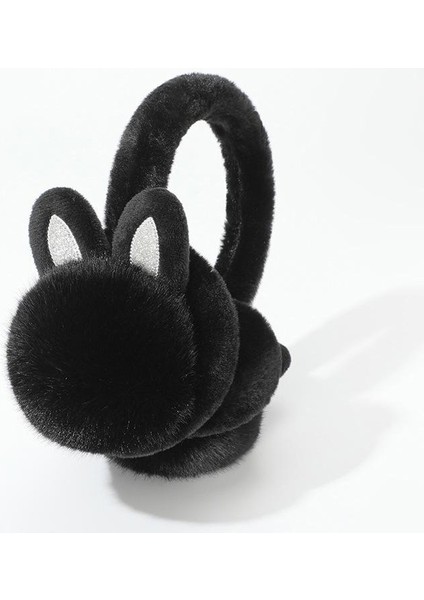 Kürk Top Sıcak Kulak Manşonları Bayanlar Kış Bisiklet Sıcak Kulak Manşonları Sevimli Moda Tavşan Kulakları Kulak Koruma Peluş Kulak Manşonları (Yurt Dışından)