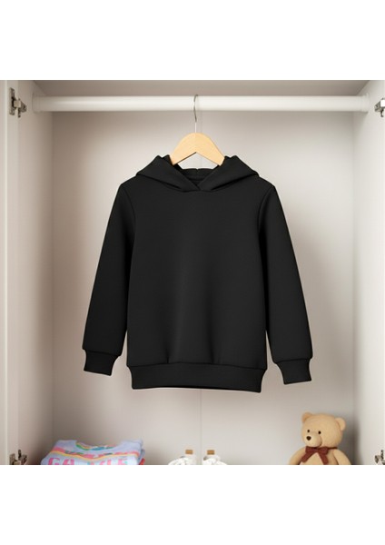 Woody Cord Çocuk Sweatshirt Kapüşonlu - Siyah - Düz indirimleri
