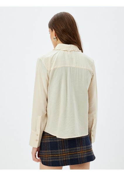 Uzun Kollu Klasik Yaka Viskon Gömlek fırsatları