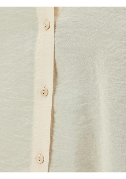 Uzun Kollu Klasik Yaka Viskon Gömlek