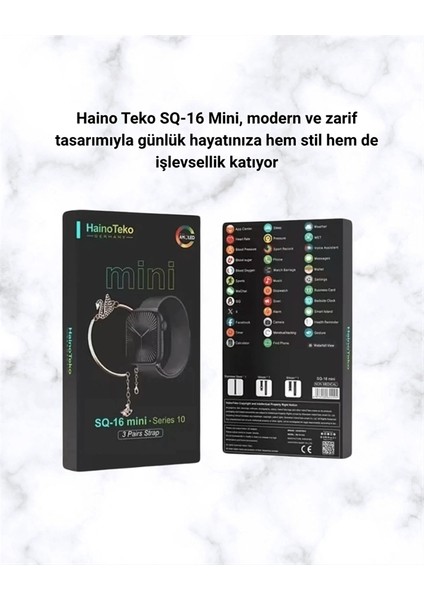 Buğz Sq-16 Mini Series 10 – Dokunmatik Akıllı Saat | Kalp Ritmi, Spo2, Uyku Takibi indirimleri