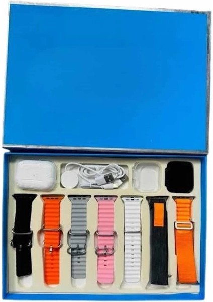 Buğz 7 Kordonlu Unisex Akıllı Saat Çoklu Kordon Seçeneği Amoled Ekran indirimleri