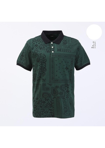 Erkek Polo Yaka Kısa Kol Tişört - (M-2xl) - PLD-460 - Nefti