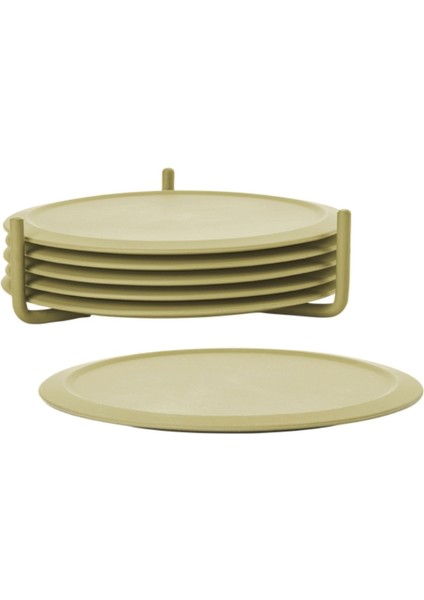 Singles 6'lı Bardak Altlığı Açık Yeşil 3,1 cm - Çap 10 cm fiyatları